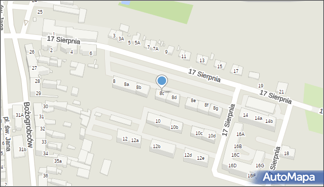 Chorzów, 17 Sierpnia, 8c, mapa Chorzów