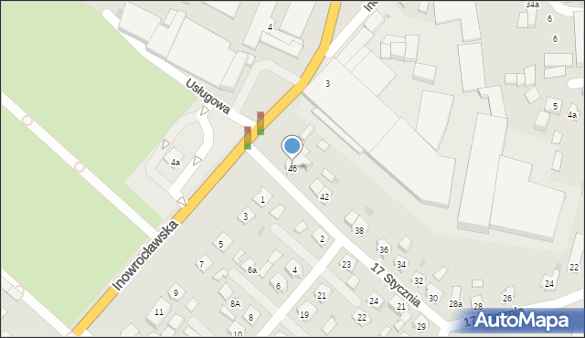 Gniewkowo, 17 Stycznia, 46, mapa Gniewkowo