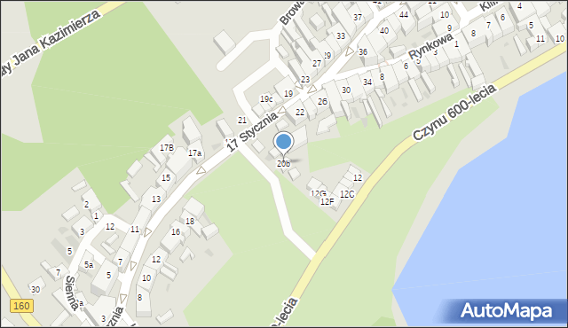 Międzychód, 17 Stycznia, 22b, mapa Międzychód