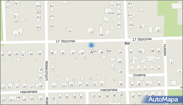 Skarżysko-Kamienna, 17 Stycznia, 46, mapa Skarżysko-Kamienna