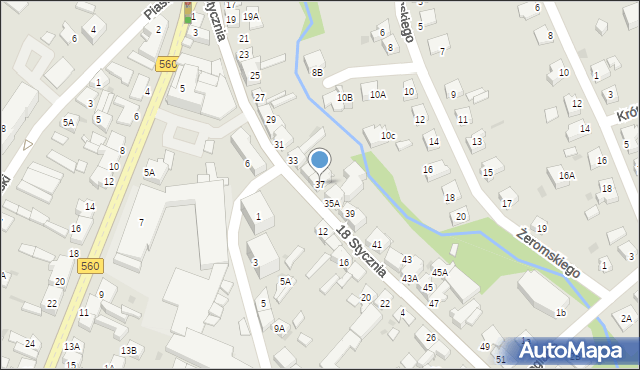 Brodnica, 18 Stycznia, 37, mapa Brodnica