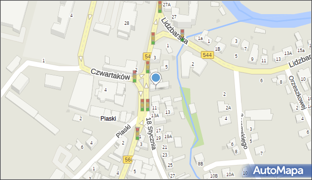 Brodnica, 18 Stycznia, 9A, mapa Brodnica