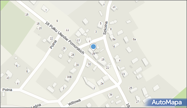 Nowa Cerkiew, 18 Pułku Ułanów Pomorskich, 15, mapa Nowa Cerkiew