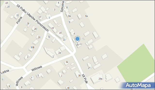 Nowa Cerkiew, 18 Pułku Ułanów Pomorskich, 23, mapa Nowa Cerkiew