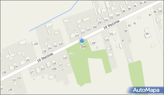 Jastrząb, 19 Stycznia, 107, mapa Jastrząb