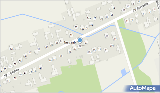 Jastrząb, 19 Stycznia, 29, mapa Jastrząb