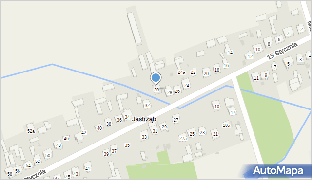 Jastrząb, 19 Stycznia, 30, mapa Jastrząb