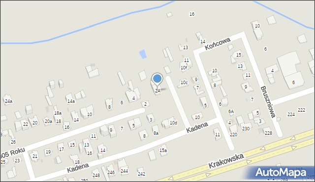 Kielce, 1905 Roku, 2A, mapa Kielc