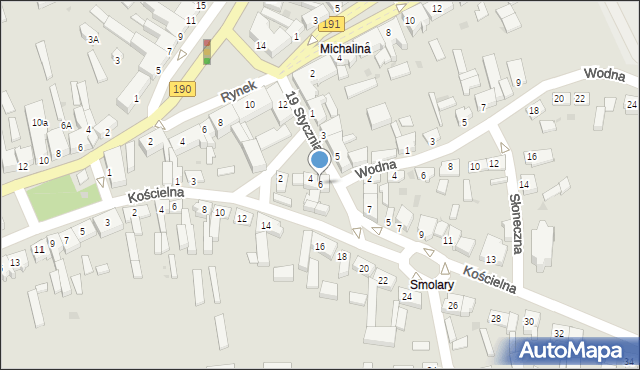 Szamocin, 19 Stycznia, 6, mapa Szamocin