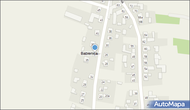 Babienica, 1 Maja, 37, mapa Babienica