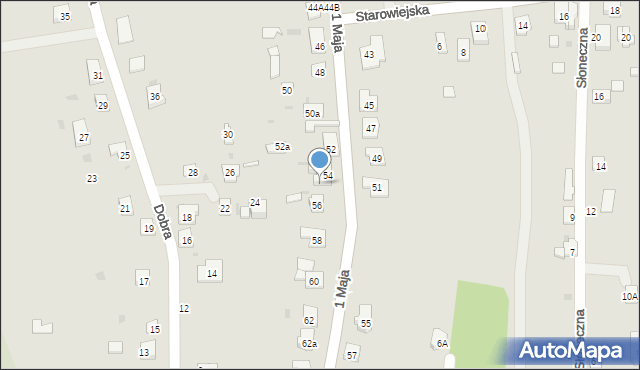 Blachownia, 1 Maja, 54a, mapa Blachownia