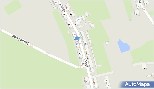 Boguszów-Gorce, 1 Maja, 30, mapa Boguszów-Gorce