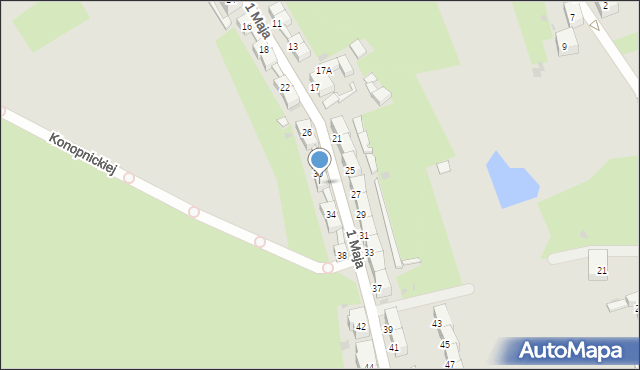 Boguszów-Gorce, 1 Maja, 32, mapa Boguszów-Gorce