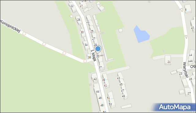 Boguszów-Gorce, 1 Maja, 33, mapa Boguszów-Gorce