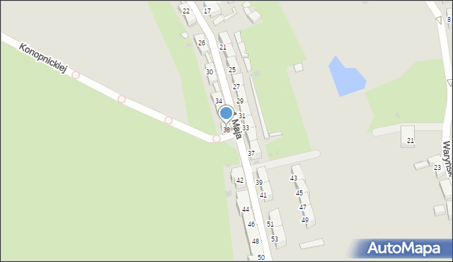 Boguszów-Gorce, 1 Maja, 38, mapa Boguszów-Gorce