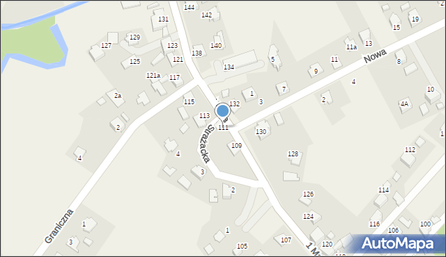 Godów, 1 Maja, 111, mapa Godów