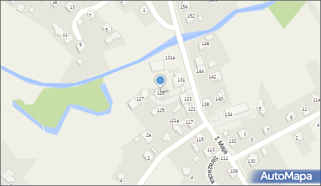 Godów, 1 Maja, 129, mapa Godów