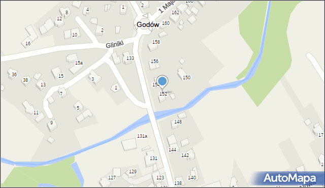 Godów, 1 Maja, 152, mapa Godów