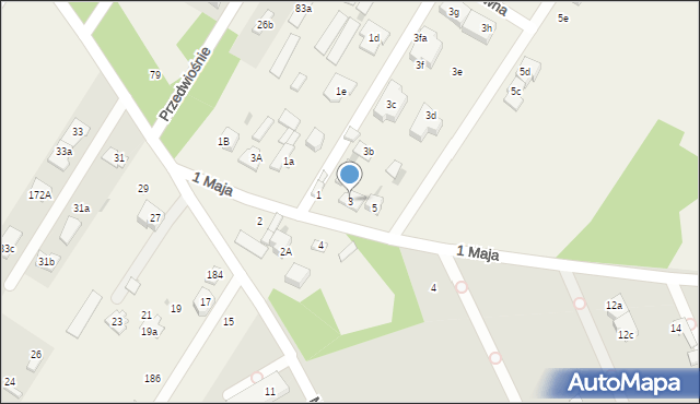 Jabłonna, 1 Maja, 3, mapa Jabłonna