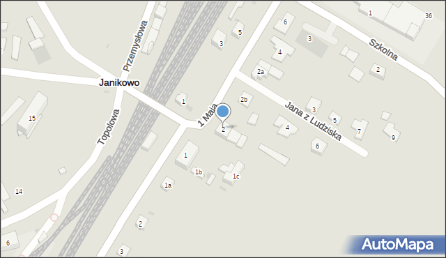 Janikowo, 1 Maja, 2, mapa Janikowo