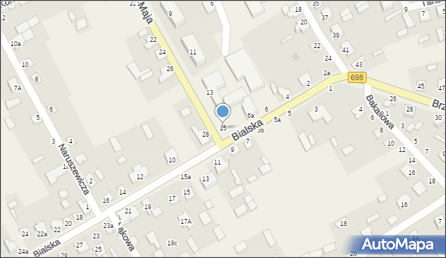 Janów Podlaski, 1 Maja, 15, mapa Janów Podlaski