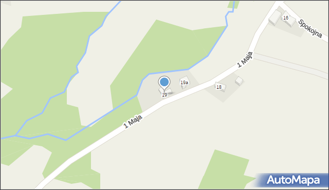 Jugów, 1 Maja, 19, mapa Jugów