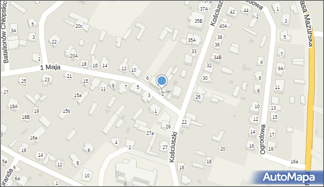 Kadzidło, 1 Maja, 2, mapa Kadzidło