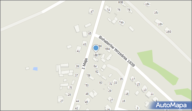 Kałuszyn, 1 Maja, 66, mapa Kałuszyn