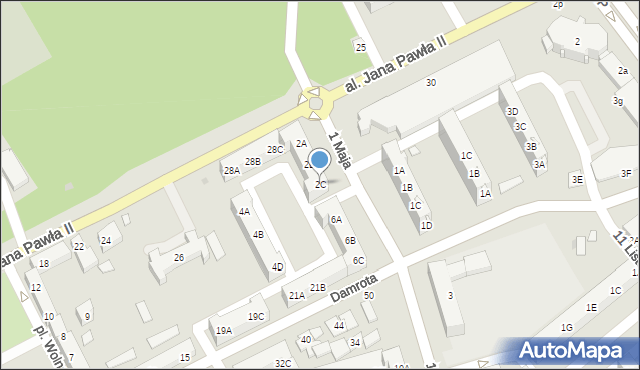 Kędzierzyn-Koźle, 1 Maja, 2C, mapa Kędzierzyna-Koźle