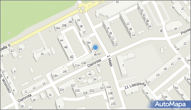 Kędzierzyn-Koźle, 1 Maja, 6C, mapa Kędzierzyna-Koźle