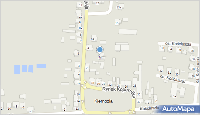 Kiernozia, 1 Maja, 4a, mapa Kiernozia