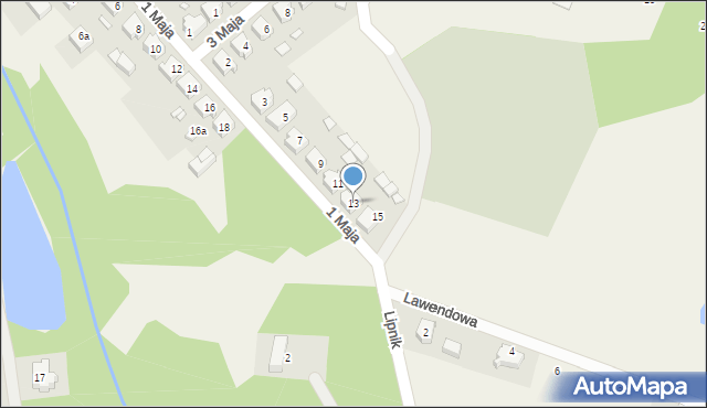 Kobyla Góra, 1 Maja, 13, mapa Kobyla Góra