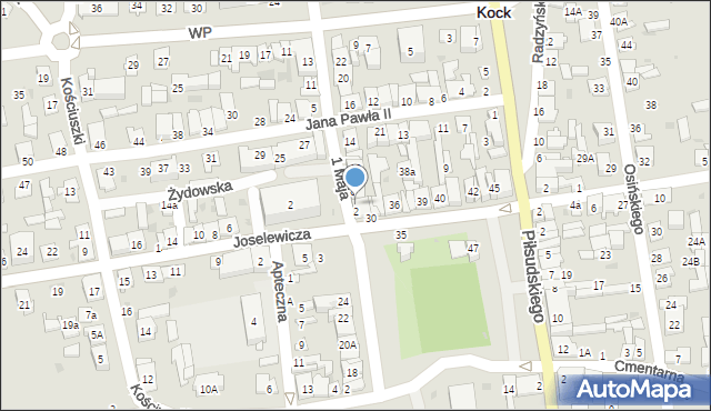 Kock, 1 Maja, 4, mapa Kock