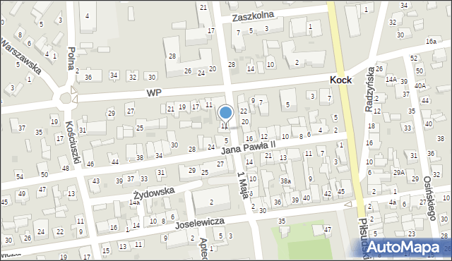 Kock, 1 Maja, 9, mapa Kock