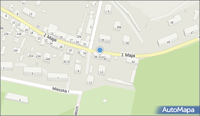 Końskie, 1 Maja, 38, mapa Końskie