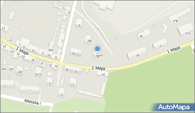 Końskie, 1 Maja, 39, mapa Końskie