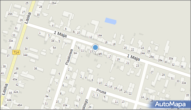 Konstantynów Łódzki, 1 Maja, 13a, mapa Konstantynów Łódzki