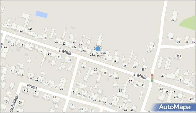 Konstantynów Łódzki, 1 Maja, 30, mapa Konstantynów Łódzki