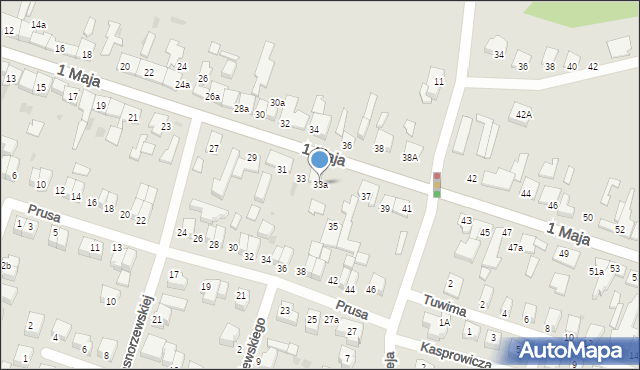 Konstantynów Łódzki, 1 Maja, 33a, mapa Konstantynów Łódzki