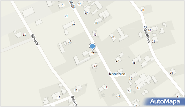 Kopienica, 1 Maja, 15, mapa Kopienica