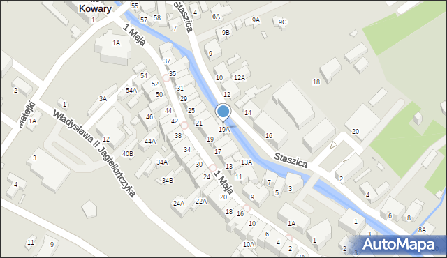 Kowary, 1 Maja, 19A, mapa Kowary