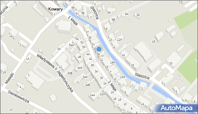 Kowary, 1 Maja, 23, mapa Kowary