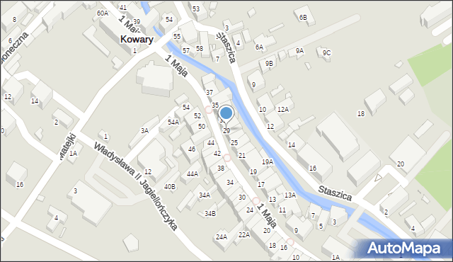 Kowary, 1 Maja, 29, mapa Kowary