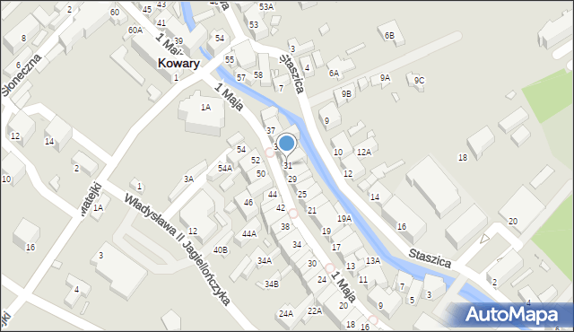 Kowary, 1 Maja, 31, mapa Kowary
