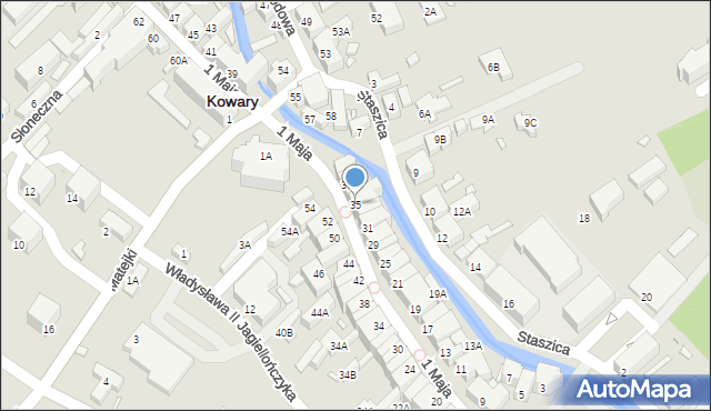 Kowary, 1 Maja, 35, mapa Kowary