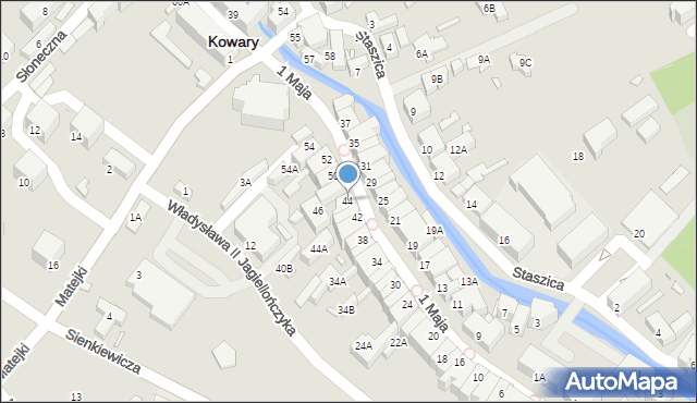 Kowary, 1 Maja, 44, mapa Kowary