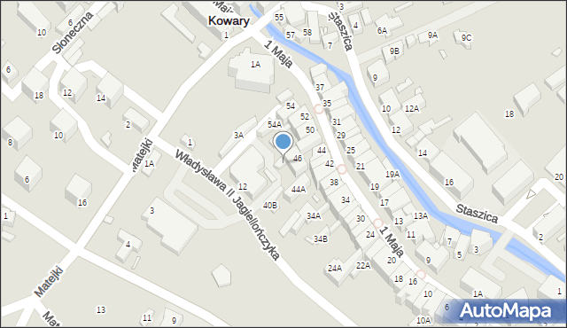 Kowary, 1 Maja, 46A, mapa Kowary