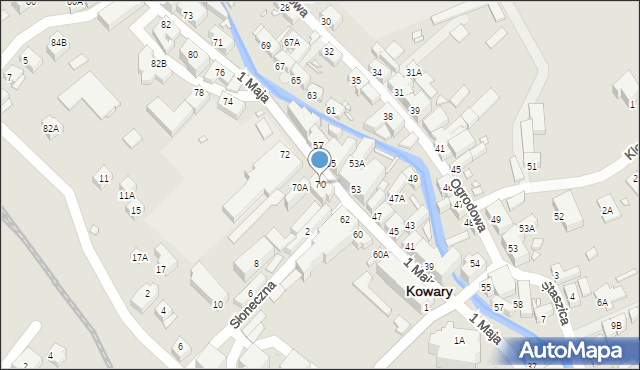 Kowary, 1 Maja, 70, mapa Kowary