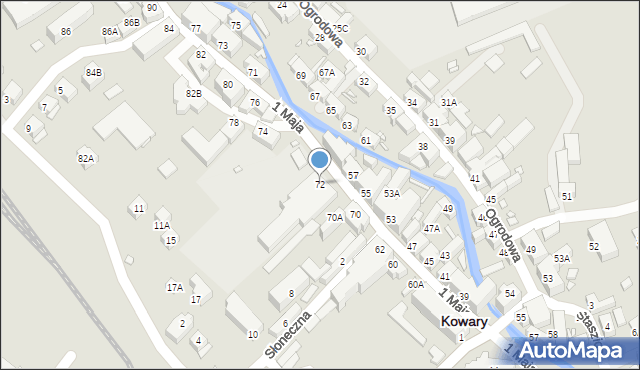 Kowary, 1 Maja, 72, mapa Kowary