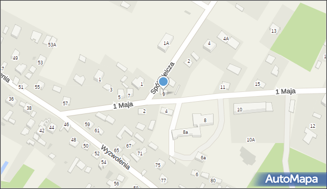 Krasocin, 1 Maja, 9, mapa Krasocin